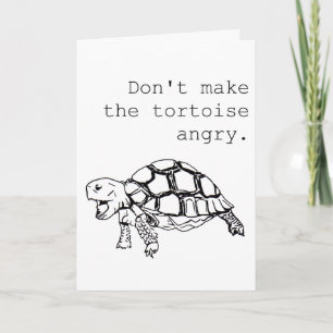 Carte Angry Tortoise n'importe quelle occasion drôle des