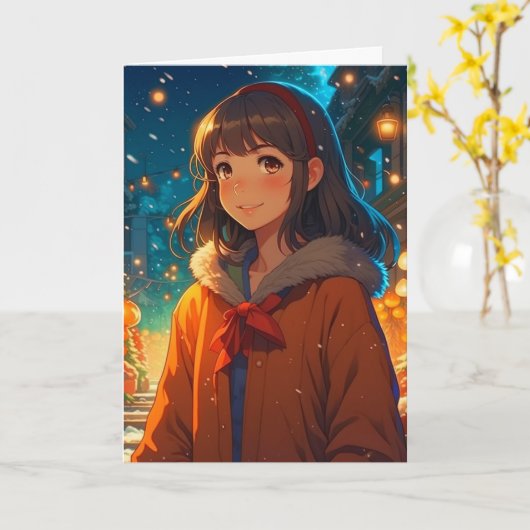 Carte Ani-incroyable jeu d'animations de Noël (Fleur jaune)