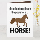 Carte Animal Cheval Drôle Mignon Cheval (Fleur jaune)