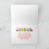 Carte Animal Circus Train Kids Birthday (Intérieur)