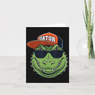Carte Animal Crocodile Cool Gator Graphique Avec Casquet