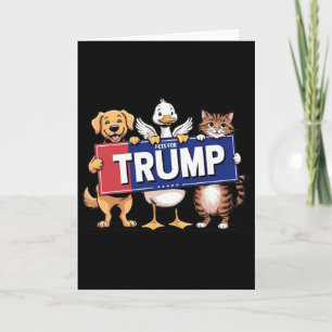 Carte Animal de compagnie canard chien chat pour Trump