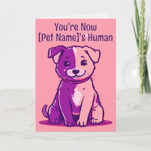 Carte Animal de compagnie pun   Le chien a un humain
