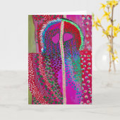 Carte Animal de fête extraterrestre (Fleur jaune)