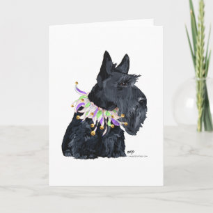 Carte Animal de fête Scottish Terrier