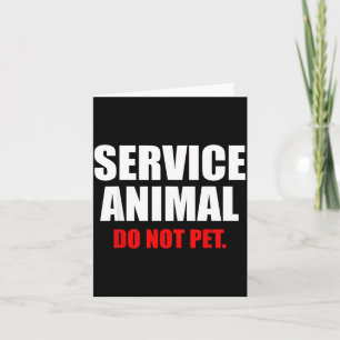 Carte Animal de service Ne caressez pas Drôle d'amateur