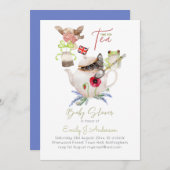 Carte Animal Magic Tea Party Baby shower Incl. Enveloppe (Devant / Derrière)