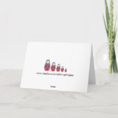 Carte Animal mignon de bande dessinée d'arbre (Dos)