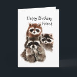 Carte Animal Raccoon amis sont comme sous-vêtements Humo<br><div class="desc">Si vous aimez les ratons laveurs,  les animaux ou la faune,  ce serait très bien pour vous. Les ratons qui rient d'une citation sur les amis sont comme des sous-vêtements</div>