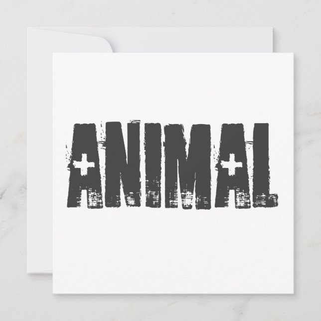 Carte Animal - Salle de gym Fitness (Devant)