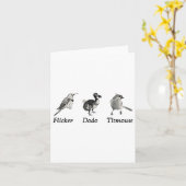 Carte Animal subtil, Flicker Dodo Titmouse (Fleur jaune)
