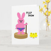 Carte Animale Drôle Peep Show (Fleur jaune)