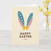 Carte Animale Printanière à Points (Fleur jaune)