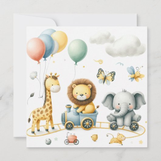 Carte Animals birthday Personalize Custom card (Devant)