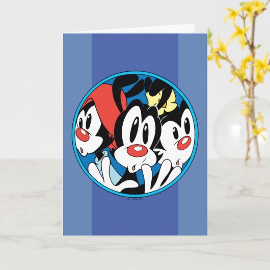 Carte Animaniacs | Warner Siblings Circle Graphic (Fleur jaune)