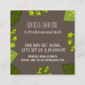 Carte Animaux amusants pour enfants (Dos)