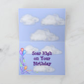 Carte Animaux amusants qui volent avec des ballons sur l (Intérieur)