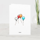 Carte Animaux avec Ballons Anniversaire (Dos)