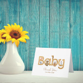 Carte Animaux boisés rustiques Baby shower Merci