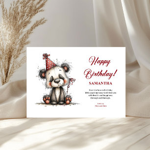 Carte Animaux charmants et fantaisistes pour l'anniversa