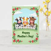 Carte Animaux Clôture Piquets (Fleur jaune)