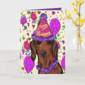 CARTE ANIMAUX D'ANNIVERSAIRE (Fleur jaune)