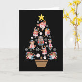 Carte Animaux de baseball Arbre de Noël (Fleur jaune)