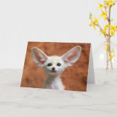 Carte Animaux de bébés cutest | Fennec Fox Pup (Fleur jaune)