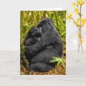 Carte Animaux de bébés cutest | Gorilla & bébé (Fleur jaune)