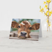 Carte Animaux de bébés cutest | Petite vache (Fleur jaune)