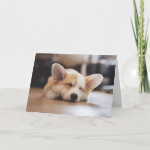 Carte Animaux de bébés cutest Sleepy Corgi