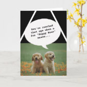 Carte animaux de compagnie chiens Happy Hour Obtenir vie (Fleur jaune)