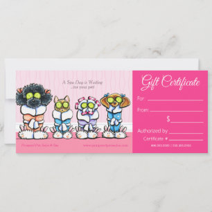 Carte Animaux de compagnie Chiens Spas Chat Robes Certif