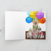 Carte Animaux de compagnie formels amusants Anniversaire (Intérieur)