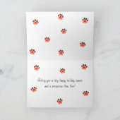 Carte Animaux de compagnie sur les pattes de Noël (Intérieur)