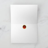 Carte ANIMAUX DE FANTASIE,CHEVAUX,Floral Bleu Vert Fores (Intérieur)