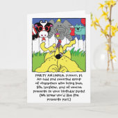 Carte Animaux de fête Drôle Anniversaire Salutation (Fleur jaune)