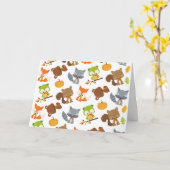 Carte Animaux de forêt, Animaux de forêt, Animaux d'auto (Fleur jaune)