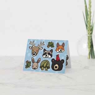 Carte Animaux de forêt mignons et conviviaux
