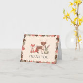 Carte Animaux de la Forêt Merci (Fleur jaune)