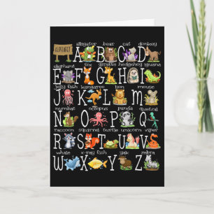 Carte Animaux De L'alphabet Retour À L'école Maternelle
