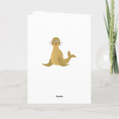 Carte Animaux de mer : baleine, pingouin, anniversaire d (Dos)
