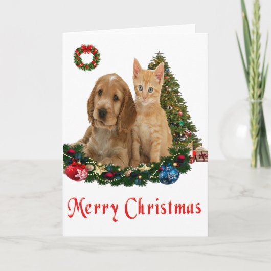 Carte Animaux de Noël (Devant)