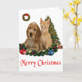 Carte Animaux de Noël (Fleur jaune)