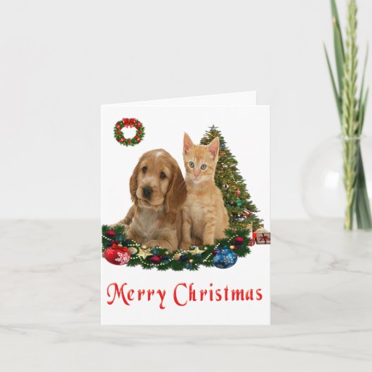 Carte Animaux de Noël (Devant)