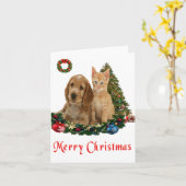 Carte Animaux de Noël (Fleur jaune)