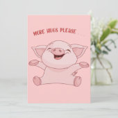 Carte Animaux de porc | Cochon mou bébé | Cochon de dess (Debout devant)