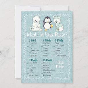 Carte Animaux d'hiver Ce qu'il y a dans votre sac Jeu de