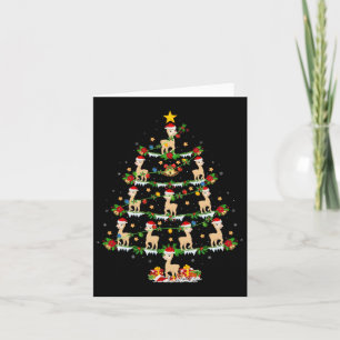 Carte Animaux domestiques Jeu de Noël Père Noël Alpaca A