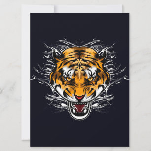 Carte Animaux Mignon Tigre   Dans Baignoire Mur 